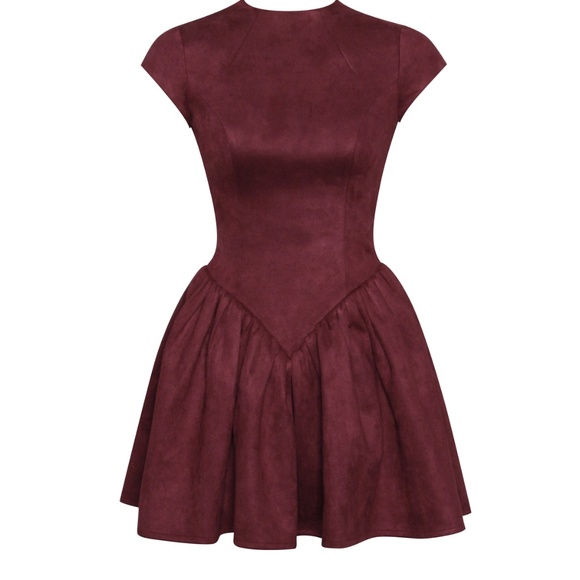 Miss Circle “Jacqueline” Backless Mini Dress in Burgundy — Size M - Picture 10 of 14